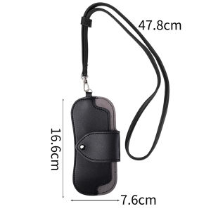 กระเป๋าใส่แว่นกันแดดกันน้ำแบบพกพาสำหรับผู้หญิงผู้ชายกระเป๋าเก็บแว่นตาหนัง PU แฟชั่น