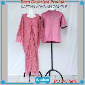 Kaftan Arabian Couple Salem | Gamis Brokat Anak Perempuan & Dewasa Baju Seragam Lebaran Brukat Murah