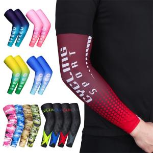 【NEW A 】1Pair Sports Cooling Cycling Arm Sleeves Anti-UV Protection Elastic Arm Cover for Driving Running Basketball Football Golf