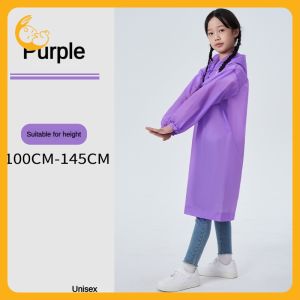 Kisss Baby Childrens raincoats เสื้อกันฝนเด็ก EVA เสื้อกันฝนแบบฮู้ด พกพาสะดวก เนื้อผ้าหนา เสื้อกันฝนแบบไม่ใช้แล้วทิ้ง เสื้อกันฝนนักเรียน สามารถถือกระเป๋านักเรียน100CM-160CM