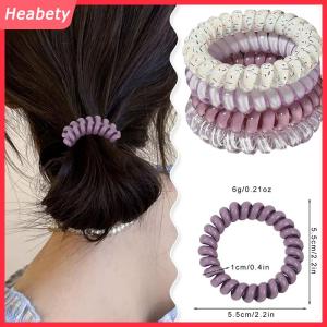 Heabety 4 cái của phụ nữ xoắn ốc tóc quan hệ điện thoại dây tóc dây tóc Vòng đàn hồi ban nhạc cao su scrunchies mũ nón Phụ kiện tóc