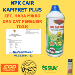 Pupuk Cair Anti Tikus Plus ZPT Hara Mikro NPK Kampret 1000 ml