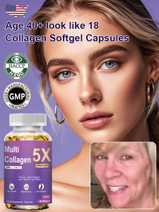Collagen Capsules Whitening Anti-Aging Gummy Supports Skin Elasticity Hydration Natural Glow Improve Sleep Immunity Gummies