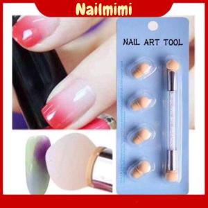 Cọ mút Ombre cán đá chuyên nail có kèm 5 mút thay