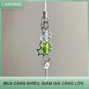 【LAKEBAO】 Mới Ngọt Ngào Cô Gái May Mắn Chìa Khóa Bốn Lá Cỏ Ba Lá Điện Thoại Di Động Mặt Dây Chuyền Bé Máy Ảnh Dây Buộc Keychain Đa Năng