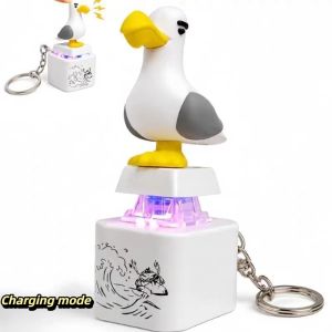 MIA The Cry of Seagulls Seagull Button Keychain Mine Sound Playful Behavior Fidget Clicker Keychain Loud Keyboard Fidget Interesting Keyboard Fidget Keychain Anti Angst