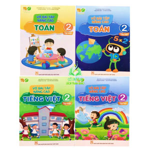 Sách - Combo 4 quyển vở bài tập nâng cao toán và tiếng việt 2 ( T1 + T2 ) Kết nối tri thức