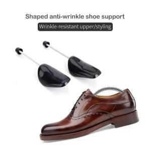1 Pair Practical Plastic Adjustable Length Black Women Men 2-Way Shoes Stretcher Tree Shaper Shoe Stretcher Holder