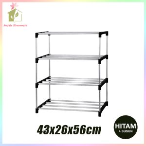 Rak Sepatu Stainless 3/4/5 Susun / Tempat Penyimpanan Sepatu