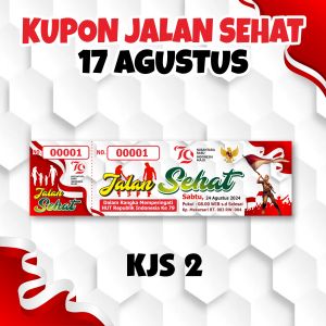 Kupon Jalan Sehat | Kupon Jalan Santai | Kupon 17 Agustus | Karcis Jalan Sehat (Tanpa Minimal Order) Isi 50 lembar