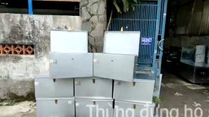 Hòm tôn đựng đồ 40/30/20 cá nhân văn phòng tôn kẽm hoa sen độ dày 5zem