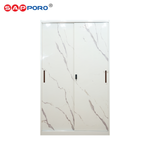 SAPPORO SCILLA - Lemari Pakaian Besi Sliding Door | Steel Wadrobe
