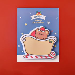 🎄Xmas Special🎄 Cute Little Bear Christmas Theme Sticky Notes Memo Pad Journal Deco Student School Office Kids Gift Idea