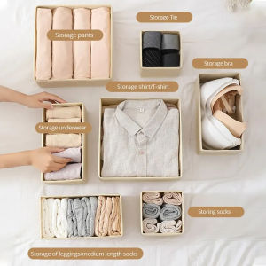 Kotak Penyimpanan Tas Pakaian Dalam & Aksesoris Pakaian 6Pcs Lemari baby Penyelenggara Rumah Organizer Box