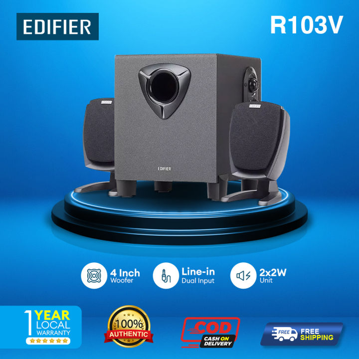 Edifier R103V 2.1 Multimedia Speaker Wooden Enclosure For Subwoofer to