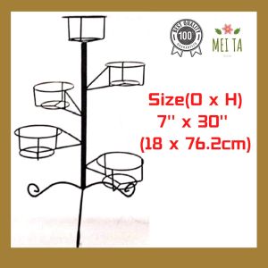 5 Pots Kaki Pasu Besi Bunga Flower pot rack stand Iron 花盆支架 Gardening rumah home decoration hiasan planter balcony 花盆架子