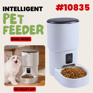 Smart Automatic Cat Feeder Dual Power Cat Dog Food Dispenser Moisture-Proof 4L Large Capacity Feeder