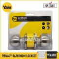 Yale Cylindrical Bathroom Privacy Knob Lockset Door Knob Lock Set Satin Chrome (Push Button) Heavy Duty - VCA5122. 