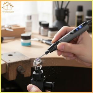 Wireless Handheld Engraving Pen with Digital Screen 6-Speed Adjustable Mini Electric Rotary Tool for Automotive DIY Sanding Polishing Drilling