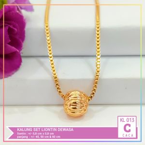 kalung xuping kalung dewasa permata panjang rantai itali lapis emas gold KL 013