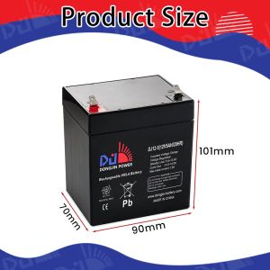 DongJin Power 12V5AH UPS Battery Sealed Lead Acid Rechargeable Deep Cycle Battery