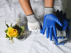 isi 6 pasang (12pcs) sarung tangan gekko grill telapak karet dewasa