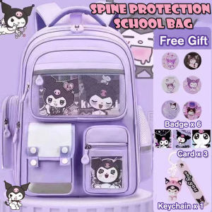 Sanrio Kuromi Anime Cute Large Capacity Backpack School Bags Student Cartoon Shoulder Bag Travel Birthday Gift