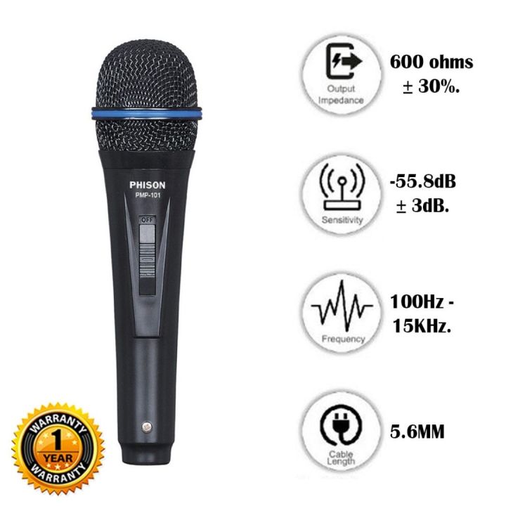 Phison Professional Dynamic Microphone Mic (PMP101) / Mikrofon Phison
