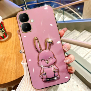 Softcase TECNO SPARK GO 2 Premium Silicon Case free Rabbit Phone Holder