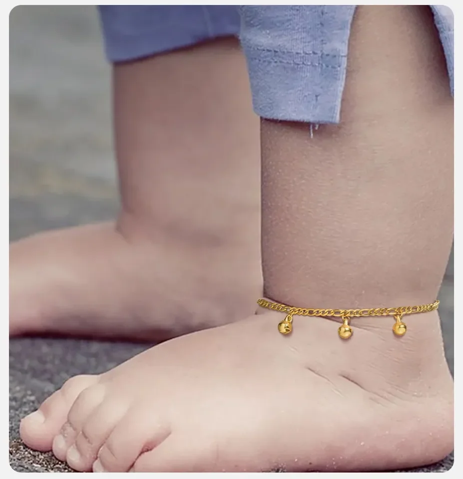 Baby boy anklets 2025 in gold