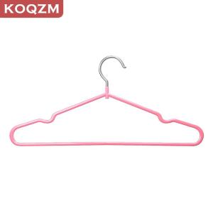 [COD] KOQZM KITCHEN Clothes Hanger Hanger With Grooves For Airing Children Adult Metal Simple Thick Non-slip Dip Plastic Coat Hanger Blue Green