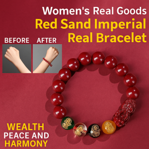 Bracelet book raw ore genuine strings pure vermillion bracelet women