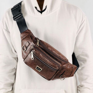 Tas Selempang Kulit PU Pria Wanita Polo Amstar Waistbag Tas Pinggang Waterproof