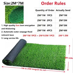 2M*6M Premium Artificial Grass Green 30MM Fake Lawn Turf Mat with Dewatering Hole