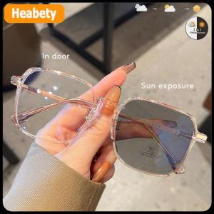 【2-3 days delivery】 New Photochromic Glasses Anti Blue Glasses Men Women Color Changing Eyeglasses Anti UV Sunglasses Square Clear Frame Eyewear
