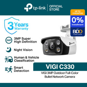 TP-Link Official Store | VIGI C330 | 3MP Outdoor Full-Color Bullet Home Security Network CCTV Camera Connect to Cellphone