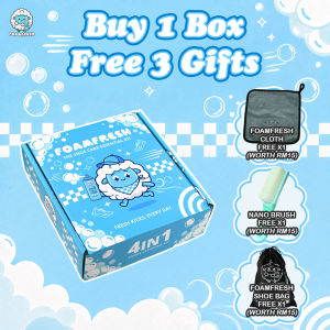 【4 IN 1】FOAMFRESH Shoe Care Essential Box !最全面鞋子保养4件套 !Dry Cleaning + Freshener + Waterproof (East My Cant Ship 东马不能寄)
