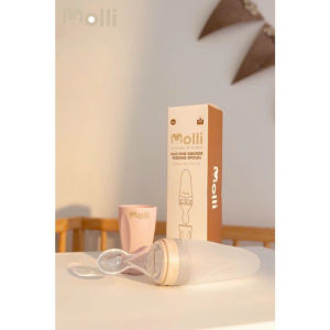 Bình thìa ăn dặm MOLLI chất liệu Silicon cao cấp 2 màu cho bé