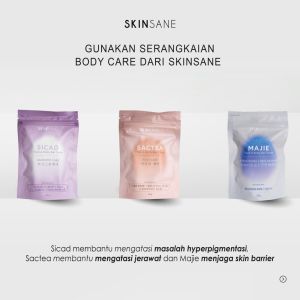 SKINSANE Face and Body Bar Soap MAJIE SICAD SACTEA Sabun Wajah Flek Hitam Jerawat Skin Barrier Sehat