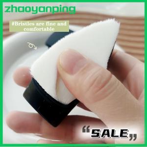 zhaoyanping Professionals Nails Art Dust Brush Triangular With Cover Finger Buckle Brush Dust Cleaning Make Up Brush Manicure Tools