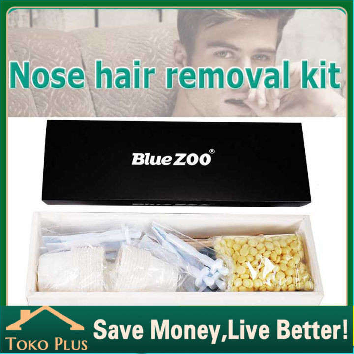 【Dikirim dlm 24jam】BlueZoo Nose Wax Kit Wax Penghilang pencukur Bulu Hidung Untuk Pria/Wanita Trimmer alat cukur Nose Hair