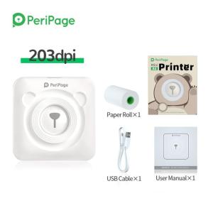 (ส่งด่วน) แบรนด์เเท้ ชุดสุดคุ้ม PeriPage A6 สติ๊กเกอร์ 6 ม้วน แถมฟรีเคสใสกันรอย เครื่องปริ้นพกพา ไร้สาย ไร้หมึก ปริ้นรูปภาพ ปริ้นแอพขนส่ง