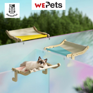MewooFun wooden cat window hammock pet bed