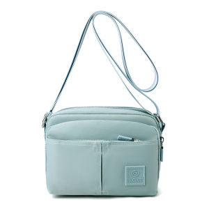 GStar Multi-layer Nylon Cloth Sling Bags for Women Large Capacity Crossbody Bag Solid Color Ultralight Mobile Phone Bag Travel Pouch Bag