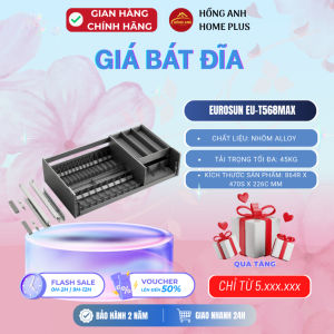 Giá bát đĩa Titanium GrandX XD.70T nhôm alloy hàng không lắp âm trong ngăn kéo tủ bếp dưới 900mm