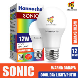 Bohlam Lampu LED Hannochs Sonic 12 Watt Bolam Rumah Cahaya Putih CDL SNI