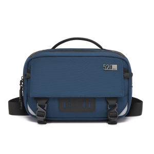 OZUKO Black messenger bag with adjustable strap and buckle closuresSuitable for daily use and carrying essentials.
