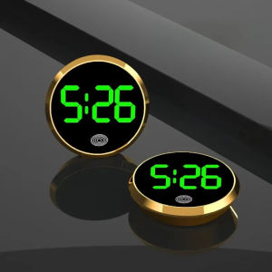 KEBETEME NEW LED Car Clock Touch Type Digital Quartz Watch Mini Luminous Digital Clocks Alloy Electronic Watch Car Internal Accessories