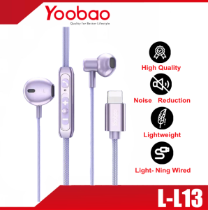 YOOBAO L-L13 Light - Ning Connector 3D Stereo Surround Sound Button Control with Mic Wired In-Ear Earphone