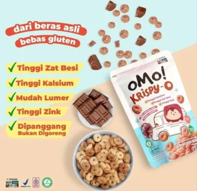 OMO! Krispy - O Snack bayi / snack bayi sehat / glutenfree / puff bayi / cemilan bayi no pengawet cemilan mpasi / snack mpasi